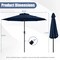 Slickblue; Fabric Outdoor Heavy Duty Market Umbrella with Crank Handle, 8 Sturdy Ribs, UV Protection; Category:Patio Umbrellas; Image:6